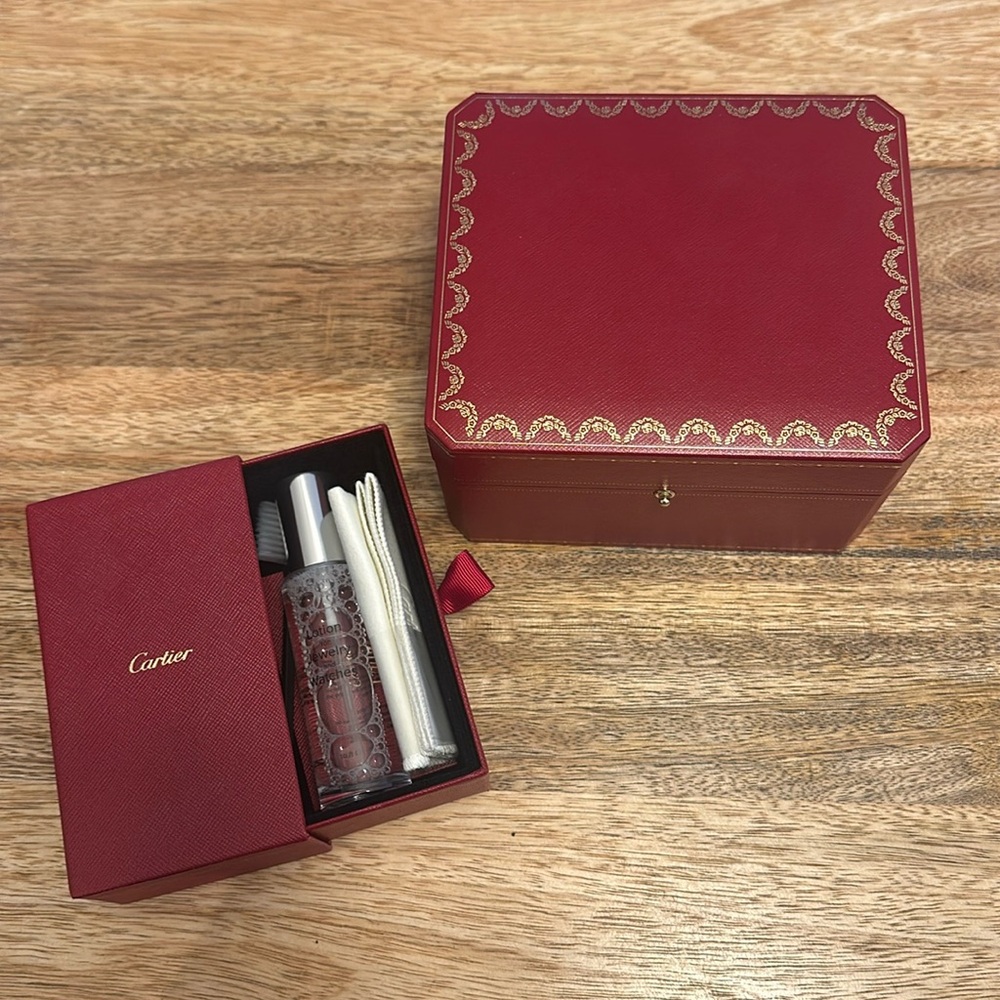 Genuine Cartier watch box and cleaning kit